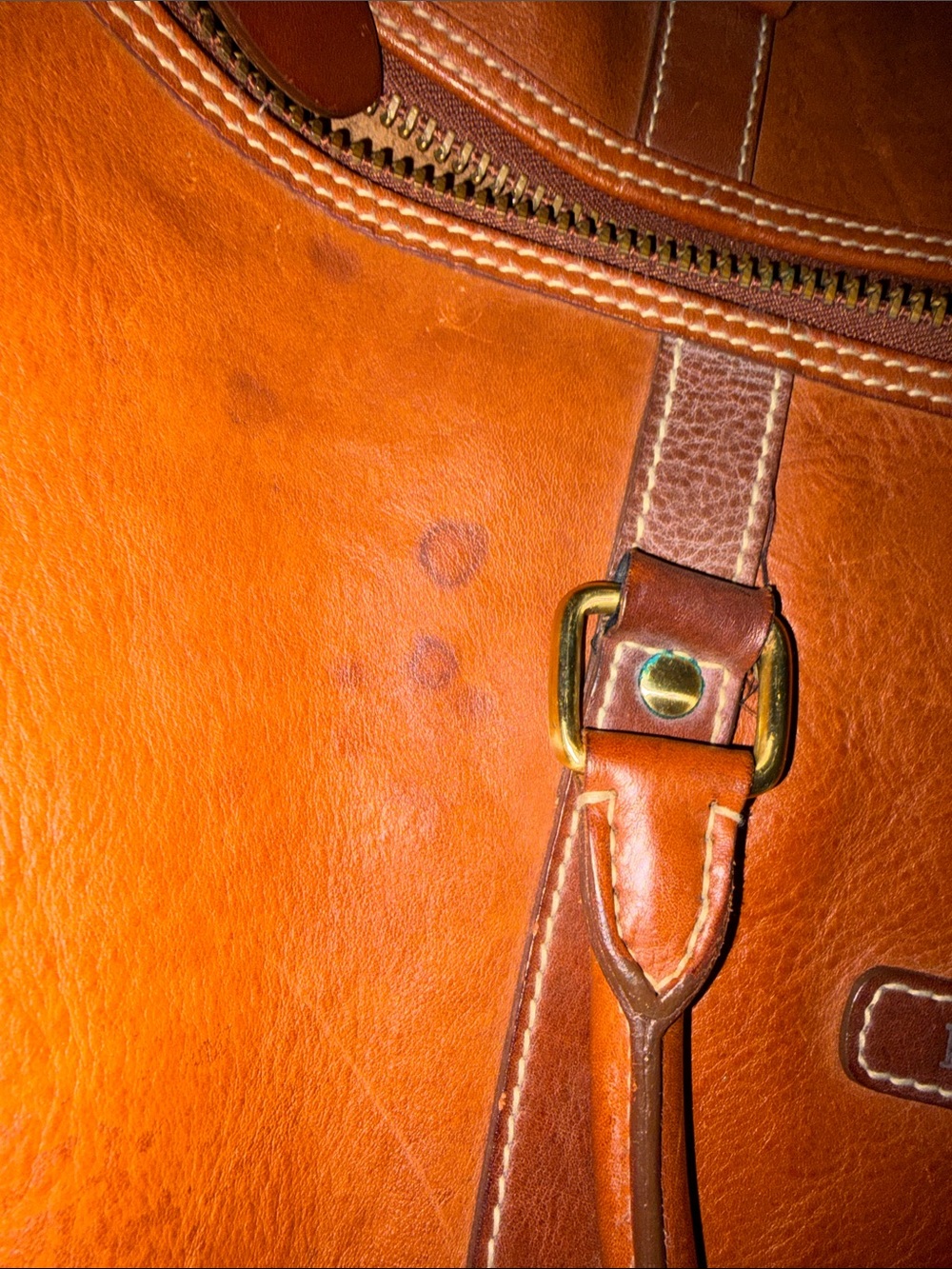 Polo Cognac Brown Leather Travel Duffel - Picture 5 of 9